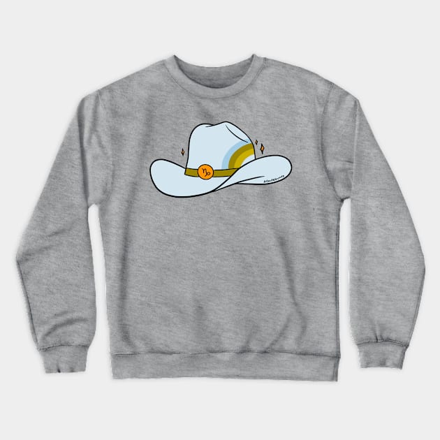 Capricorn Cowboy Hat Crewneck Sweatshirt by Doodle by Meg